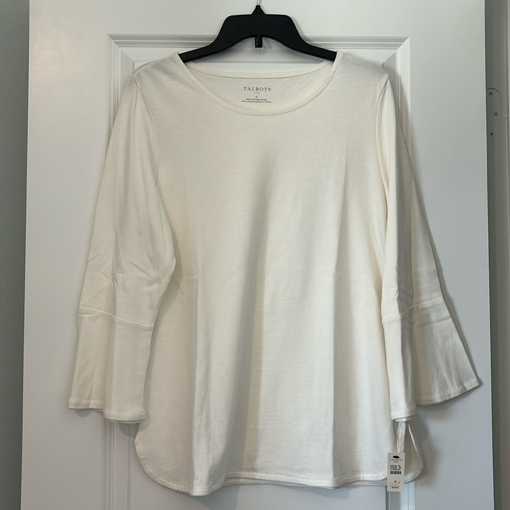 NWT Talbots Peplum Sleeved Top